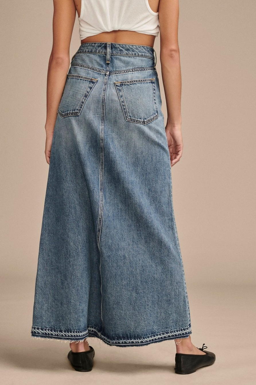 denim maxi skirt